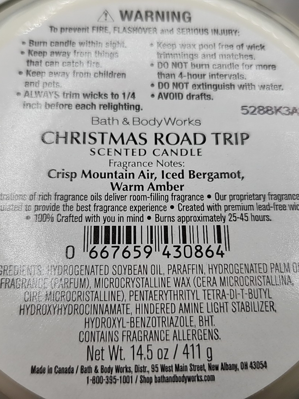 Bath & Body Works Christmas Road Trip Candle -2 -3 wick candles - Picture 9 of 9